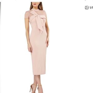 JS Collections, Roselle Midi Dress with Bow Detail
